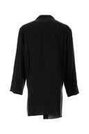 Yohji Yamamoto黑色纤维素超大衬衫