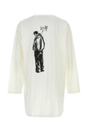 Yohji Yamamoto White Cotton Oversize T Shirt