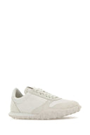 Jil Sander Sneakers i hvitt skinn og semsket skinn