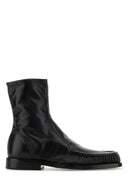 Jil Sander Black Leather Ankle Boots