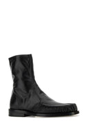 Jil Sander Black Leather Ankle Boots