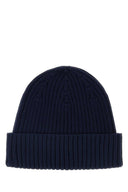 Maison Kitsune Navy Blue Cotton Beanie Hat