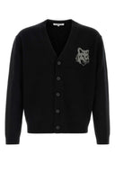 Maison Kitsune Black Wool Cardigan