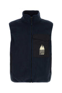 Maison Kitsune Navy Blue Pile Sleeveless Jacket