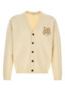 Maison Kitsune Cream Wool Cardigan
