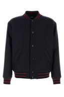 A.P.C. Midnight Blue Wool Blend Bomber Jacket