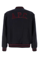 A.P.C. Midnight Blue Wool Blend Bomber Jacket