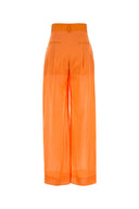 Alberta Ferretti Orange Cotton Palazzo Pant