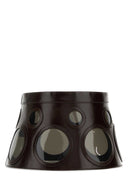 Prada Dark Brown Leather Hat