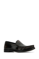 Dunkelbraune Leder-Loafer von Prada