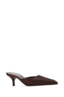 Prada Burgundy Satin Mules