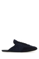 Prada Navy Blue Suede And Re Nylon Slippers