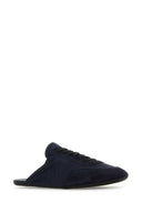 Prada Navy Blue Suede And Re Nylon Slippers