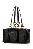 Schwarze Prada-Lederhandtasche