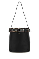 Prada Black Leather Prada Buckle Buckle Bag