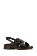 Prada Brown Leather Sandals