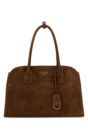 Prada Brown Suede Medium Shopping Bag