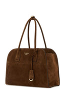 Prada Brown Suede Medium Shopping Bag