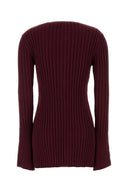 Stella Mc Cartney Burgundy Cotton Cardigan