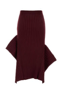 Stella Mc Cartney Burgundy Cotton Skirt