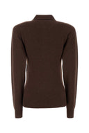 Stella Mc Cartney Brown Cashmere Blend Polo Shirt