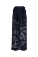 Fendi Navy Blue Viscose Blend Pant