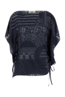Marineblaues Top aus Viskosemischung von Fendi
