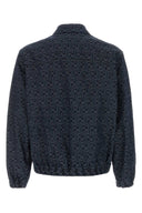 Fendi Embroidered Denim Bomber Jacket