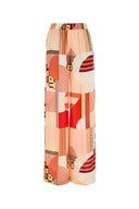 Fendi bedruckte Krepp -Pyjama -Hose