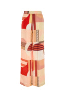 Fendi bedruckte Krepp -Pyjama -Hose