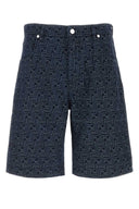 Fendi bestickte Denim -Bermuda -Shorts