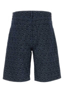 Fendi bestickte Denim -Bermuda -Shorts