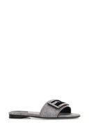 Fendi Printed Leather Baguette Slippers