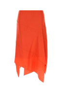 Falda de seda fendi coral