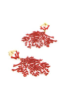 Fendi Red Metal Forever Fendi Earrings
