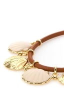 Fendi Multicolor Leather And Metal Forever Fendi Necklace