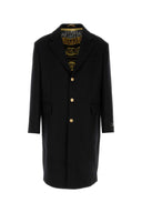 Versace Black Wool Blend Coat