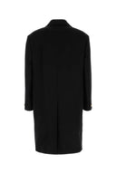 Versace Black Wool Blend Coat