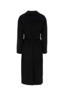 Michael By Michael Kors Black Wool Blend Coat