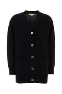 Michael By Michael Kors Black Wool Oversize Cardigan