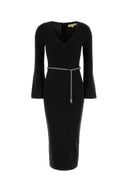 Michael By Michael Kors Black Wool Blend Dress