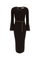 Michael By Michael Kors Chocolate Wool Blend Dress