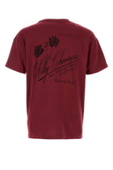 Willy Chavarria Burgundy Cotton Willy Label T Shirt