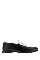 Givenchy Two Tone Leather And Canvas Label Loafers