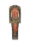 Jean Paul Gaultier Printed Tulle Dress