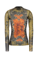 Jean Paul Gaultier Printed Tulle Tank Top