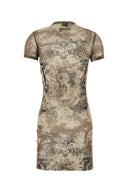 Jean Paul Gaultier Printed Tulle The Mã©Daillon Mini Dress