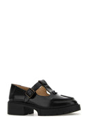 Coach New York Black Leather Liv Mary Jane Monk Strap Shoes