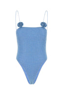 Oseree lichtblauw nylon blend zwempak