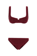 OSEREE BURGOUND NYLON BLEND BIKINI